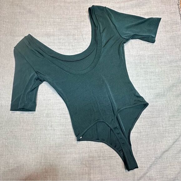 FP | Intimately Slinky Tee Bodysuit in Pine Size S - Picture 6 of 9